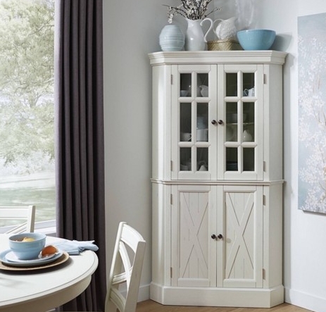 cream corner cabinet