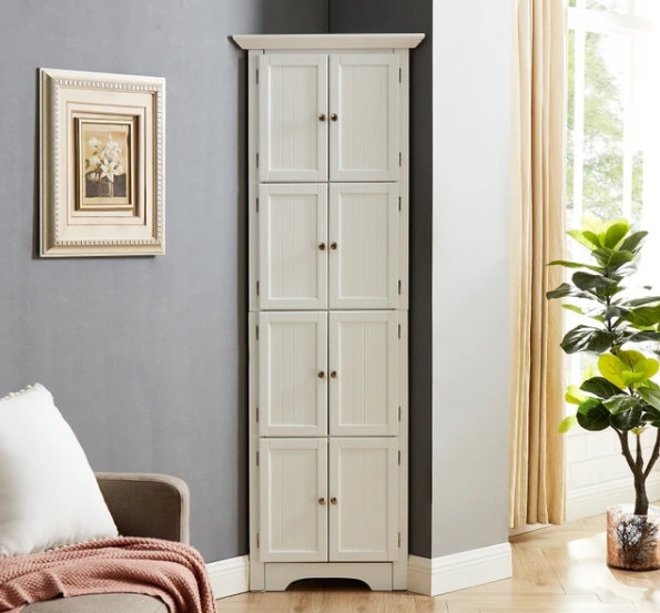 tall corner wall cabinet