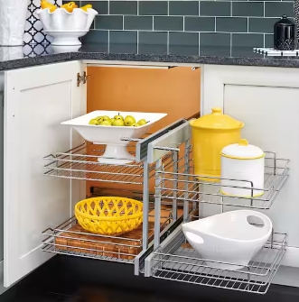corner cabinet shelving