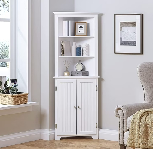 corner cabinet with doors