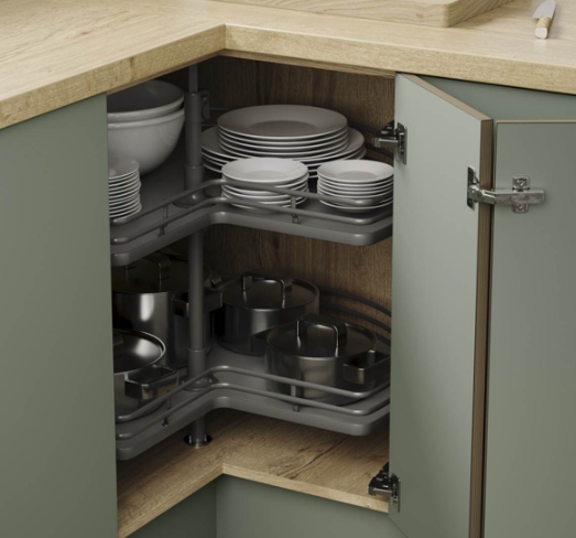 corner base cabinet carousel