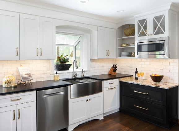 kitchen corner cabinet wall