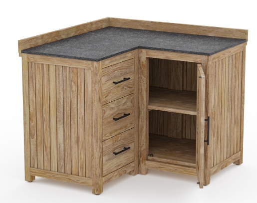 outdoor kitchen corner cabinet