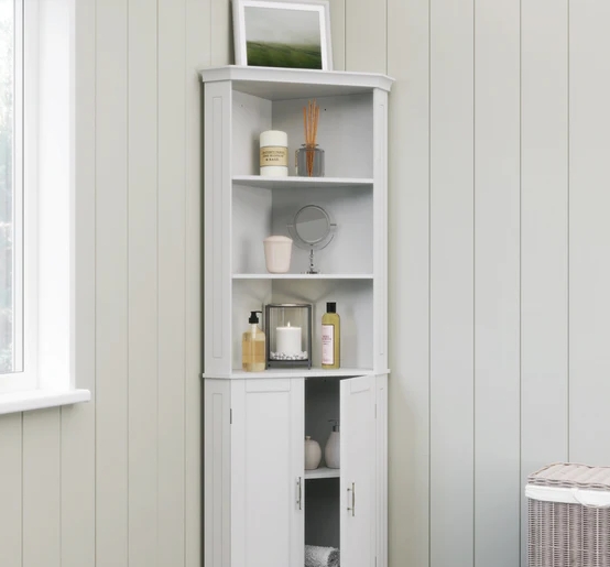 tall corner broom cabinet