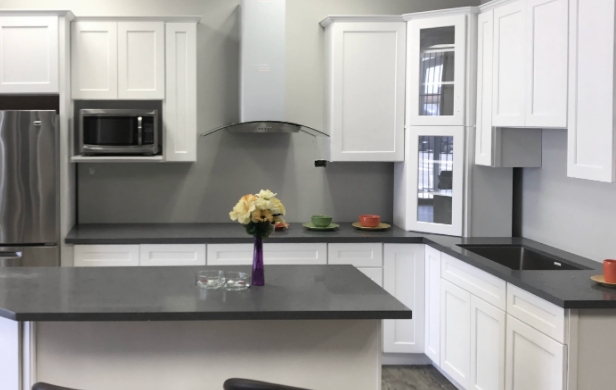 corner white cabinet kitchen