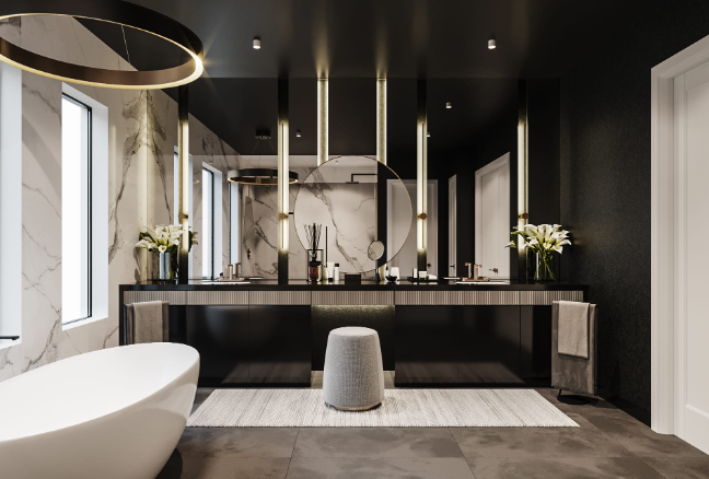 dark bathroom ideas