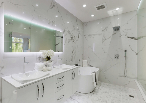 white bathroom tile ideas