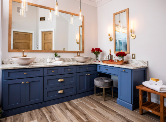 navy vanity bathroom ideas
