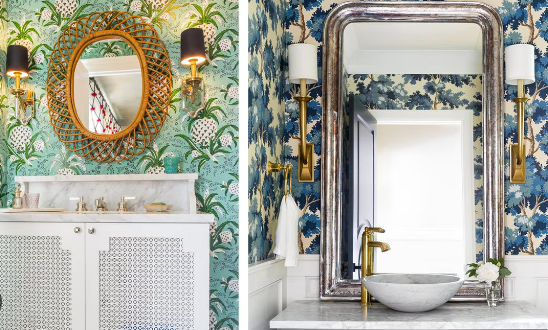 powder room wallpaper ideas
