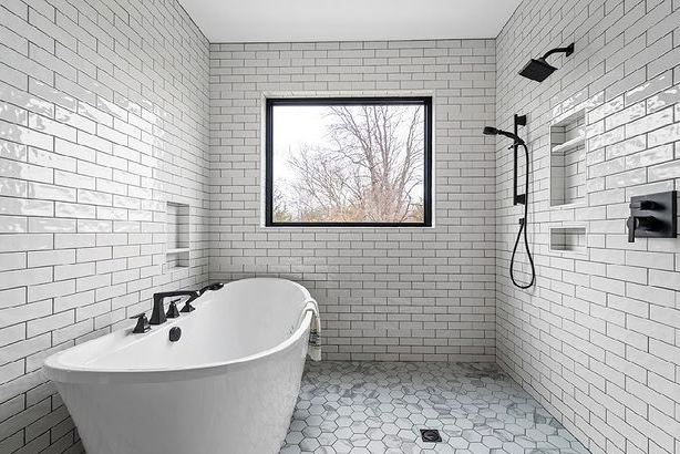 bathroom feature wall