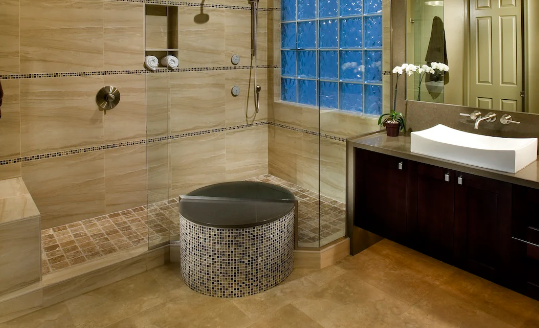 shower designs with bench