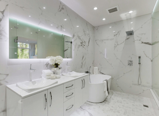 gray and white bathroom ideas
