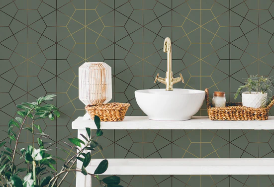 half bath wallpaper ideas
