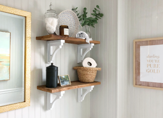 bathroom shelf decor ideas