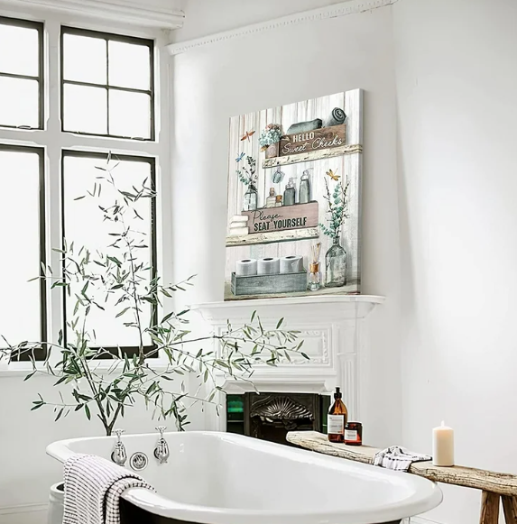 navy bathroom decor