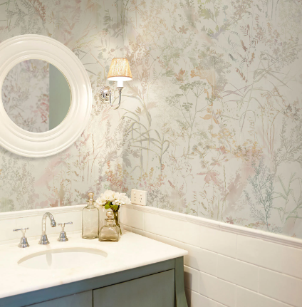 wallpaper for small powder room
