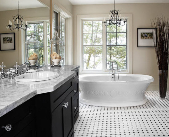 best tile for small bathroom floor