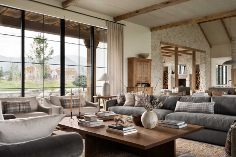 Farmhouse Spaces Elevated by Distressed Wood Furniture