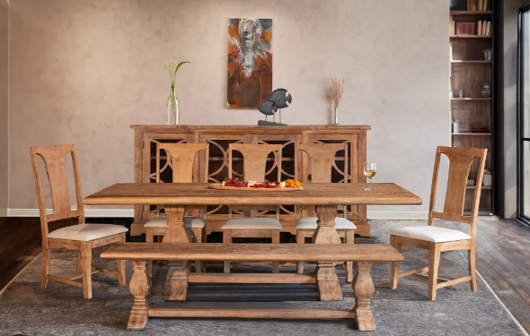 Distressed Wood Furniture in Modern Farm Homes