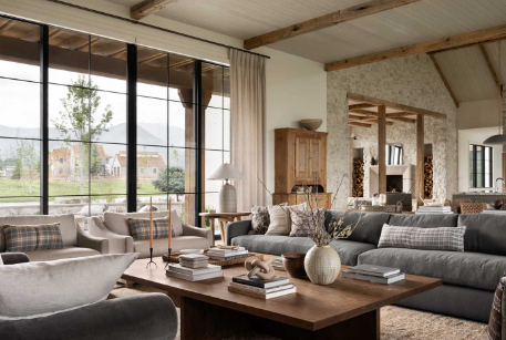 Distressed Wood Furniture and Farmhouse Layering