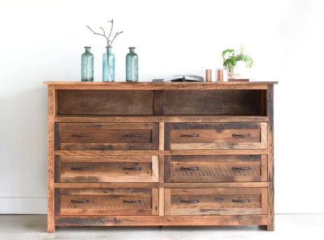 Distressed Wood Furniture for Rustic Farm Appeal