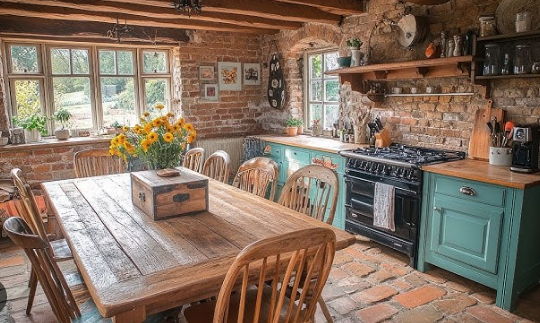 Distressed Wood Furniture in Vintage Farm Homes