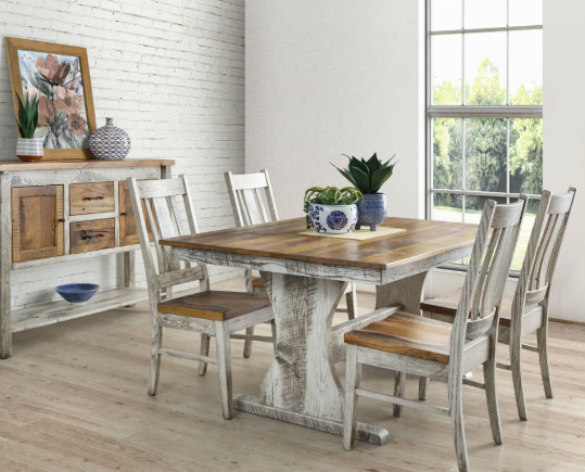 Distressed Wood Furniture for Farmhouse Character