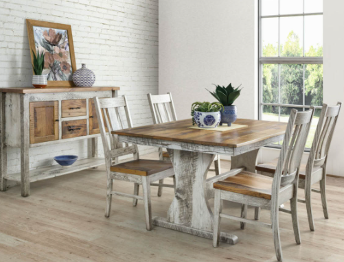 Distressed Wood Furniture for Farmhouse Depth