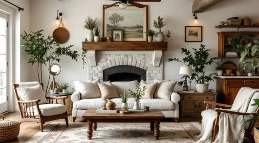 Farmhouse Interiors Featuring Reclaimed Wood Furniture