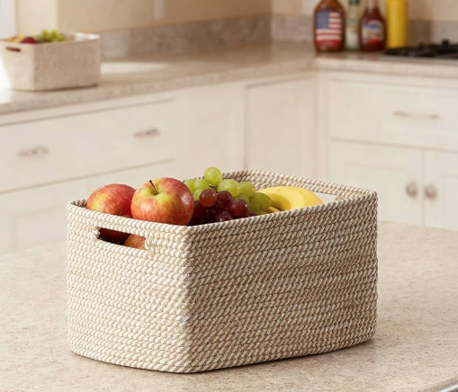 Farmhouse kitchen open shelving with white dishes display
