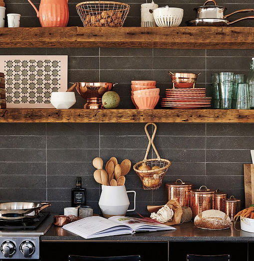 Open shelving ideas for rustic farmhouse kitchens