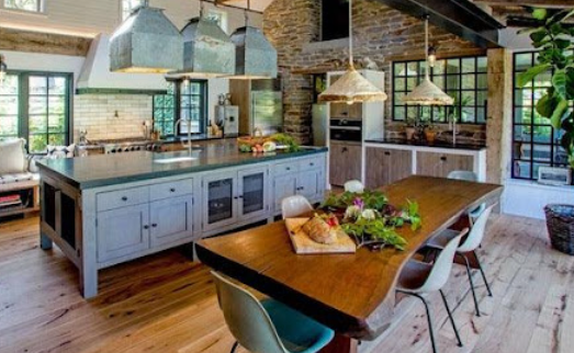 Farmhouse kitchen open shelving for kitchen makeover inspiration