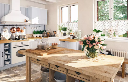 Open-Concept Farmhouse Kitchen Layou